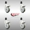 Service Caster 5 Inch 316SS Gray Poly Swivel 1-3/4 Inch Expanding Stem Caster Set Lock Brake SCC-SS316TTLEX20S514-PPUB-134-4 - alternate 4